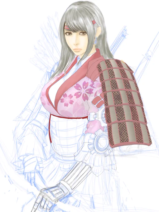 進捗 お花はテクスチャですけど、有るのと無いのじゃ大違いですね 自分で花を描けるといいんだけど