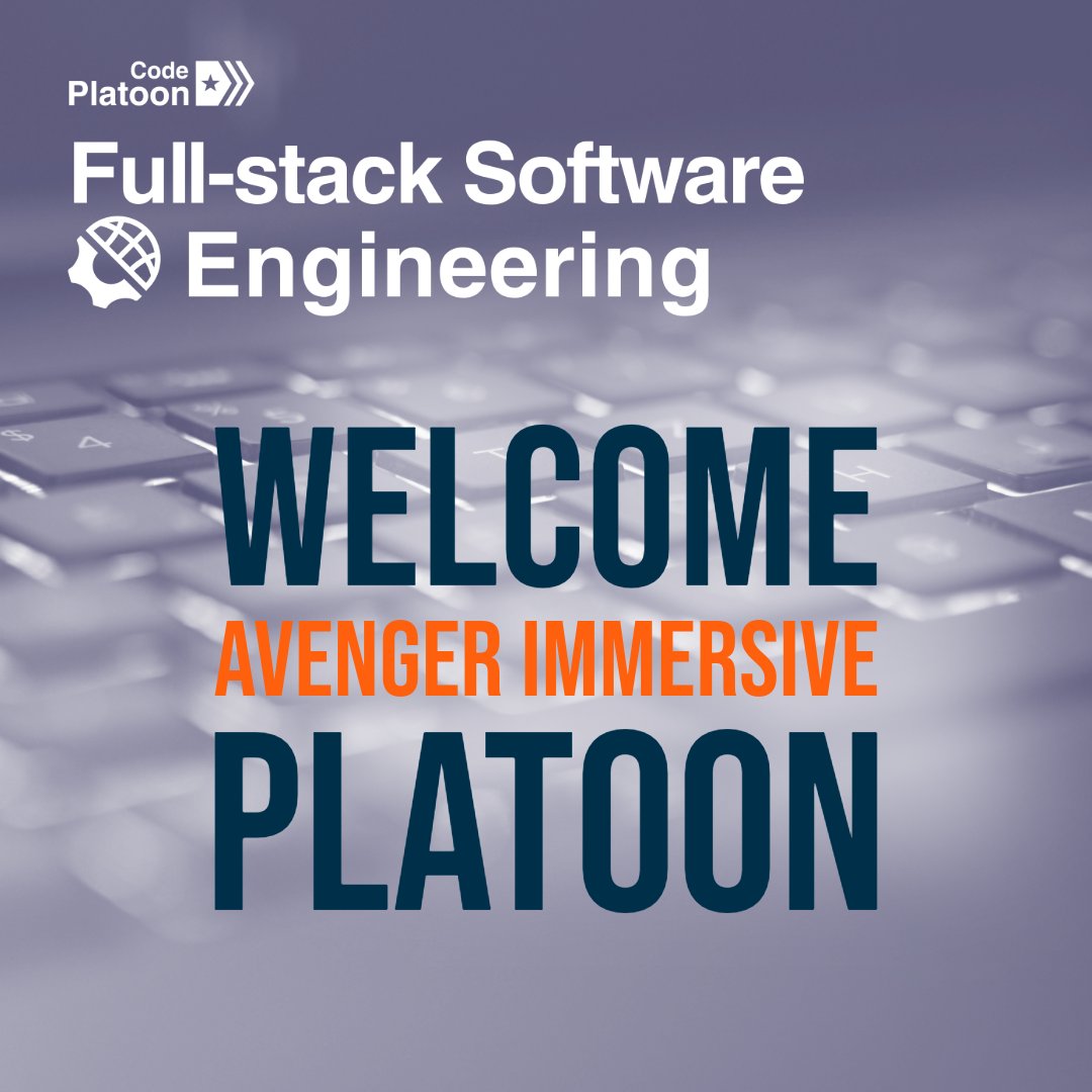 Welcome to the Avenger Platoon students kicking off their 15-week journey in our Full-stack Software Engineering Immersive program today! 

Let's code the future together! 

#CodePlatoon #FutureEngineers