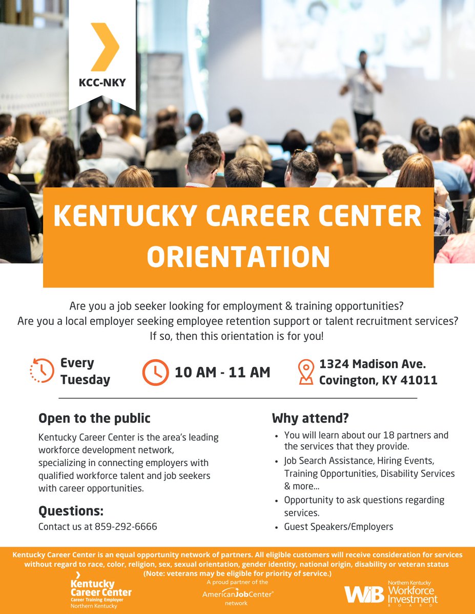 📷 Discover, Connect, and Grow with NKY KCC📷

Join us every Tuesday from 10 AM - 11 AM  for an exclusive opportunity to explore the amazing services of our 18 trusted partners as well as hearing from a wide variety of employers !