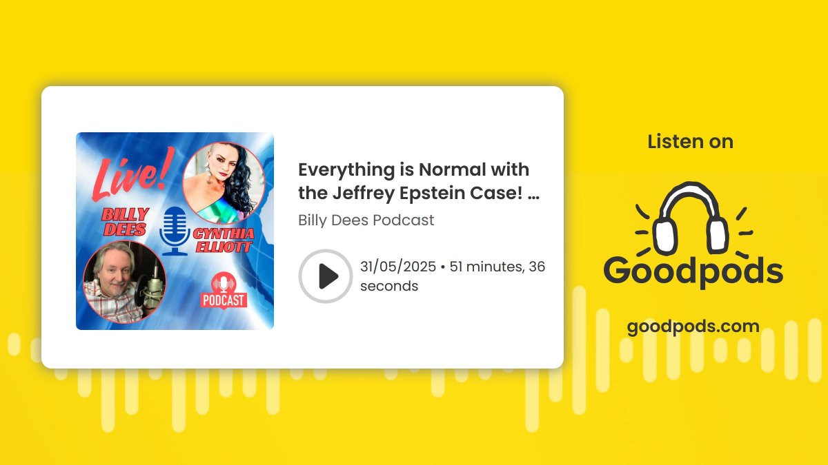 Join us on the Billy Dees Podcast as we dive into the lingering mysteries of the Jeffrey Epstein case! Is it all just conspiracy? Or is there more we don’t know?  🔍💬 Guest @Shamanisis <a href="/GoodpodsHQ/">Goodpods</a> 🎙️ buff.ly/ps0S1rC