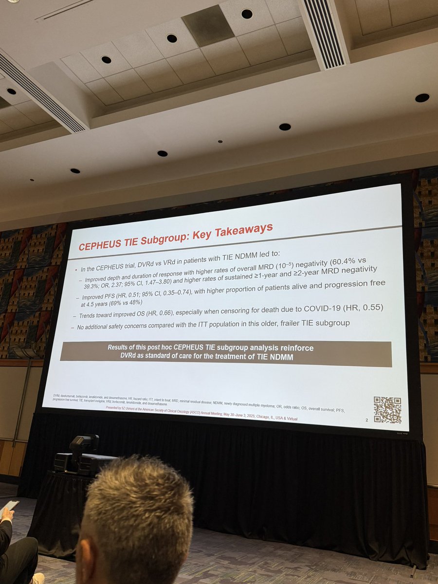 Rafat Abonour (@rabonour1) on Twitter photo #ASCO25 #myeloma <a href="/szusmani/">Saad Z. Usmani MD MBA FACP 🇺🇸🇵🇰</a> DRVD is standard of care in transplant ineligible patients #ASCO25 #myeloma <a href="/szusmani/">Saad Z. Usmani MD MBA FACP 🇺🇸🇵🇰</a> DRVD is standard of care in transplant ineligible patients