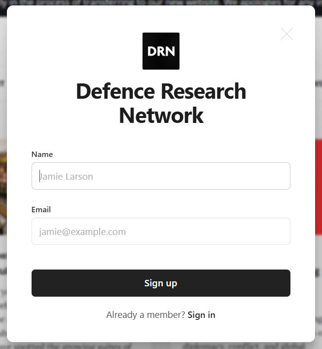 If you'd like to continue (or start!) receiving our monthly newsletters, you need to re-subscribe. Click the button 'subscribe' in the bottom right hand corner of our website: defenceresnet.org