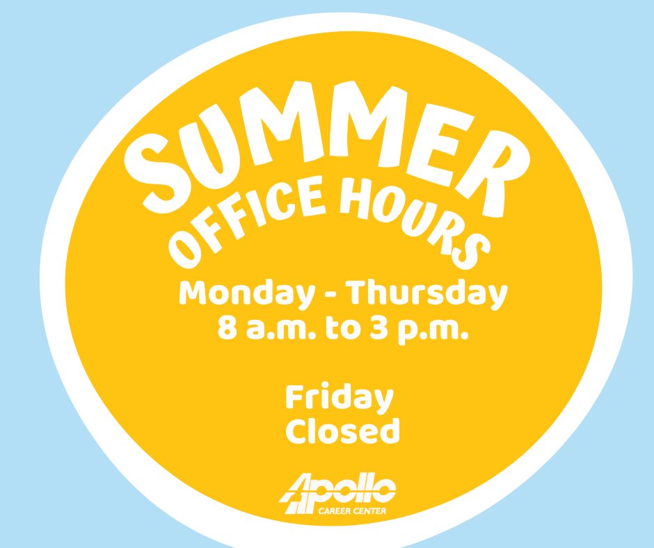 High school and district office summer hours.