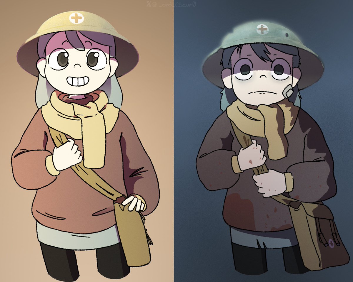 long time since i drew hilda as a medic XD