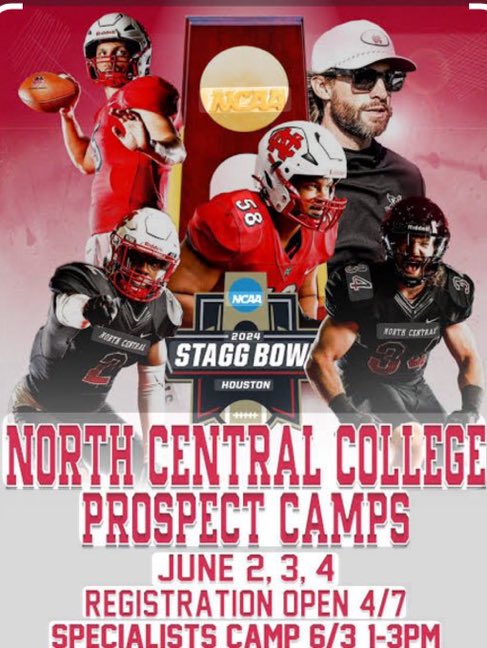 Can’t wait to complete at <a href="/football_ncc/">NCC Football</a> camp Tuesday, June 3!

<a href="/RSHS_Football/">Summit Football</a> 
<a href="/PrepRedzoneMO/">Prep Redzone Missouri</a> 
<a href="/JPRockMO/">JP Rock</a> 
<a href="/GSV_STL/">Gateway Sports Venue</a>
<a href="/6starfootballMO/">Six Star Football | MISSOURI</a>