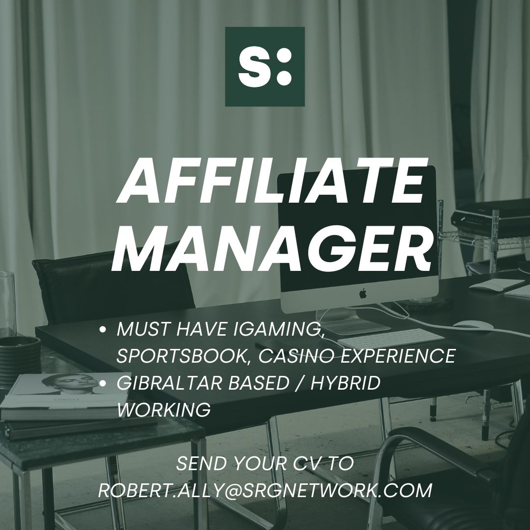 SRG Network (@srg_network) on Twitter photo ⭐⭐⭐ New Role Today ⭐⭐⭐
Affiliate Manager - Excellent opportunity to join a growing team - Must have iGaming, Sportsbook, Casino experience - Gibraltar based / Hybrid working
CVs to robert.ally@srgnetwork.com
#srgnetwork #gibraltar #gibraltarjobs #affiliatemanager ⭐⭐⭐ New Role Today ⭐⭐⭐
Affiliate Manager - Excellent opportunity to join a growing team - Must have iGaming, Sportsbook, Casino experience - Gibraltar based / Hybrid working
CVs to robert.ally@srgnetwork.com
#srgnetwork #gibraltar #gibraltarjobs #affiliatemanager
