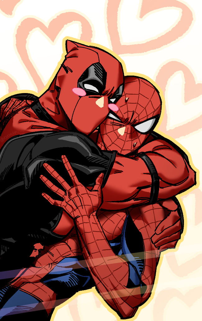 kyonim___'s tweet image. #deadpool 
#spiderman