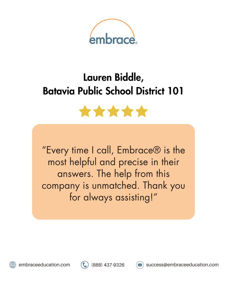 When you come to the Embrace® team for help, not only do you get it — you get it fast, in the most friendly and empathetic way, and you never leave feeling sorry you reached out!

Book a demo at embraceeducation.com

#EmbraceEducation #SpecialEducation #Section504