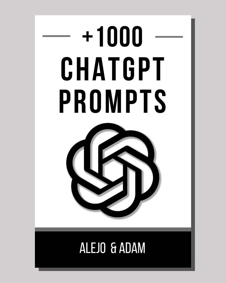En 2025, si no aprovechas la IA, te quedarás atrás.

Por eso he reunido +1000 prompts para X10 tu productividad.

• 1000+ Prompts
• 18 categorías
• Guía completa

𝗚𝗥𝗔𝗧𝗜𝗦 solo durante 24h!

Sólo :
1. Like
2. Commenta "IA"
3. Sígueme para recibir DM