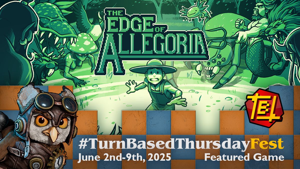 What better way to celebrate #TurnBasedThursdayFest than with the ultimate love letter to Turn-Based Gameboy Classics?
Join in the turn-based tomfoolery and pick up The Edge of Allegoria for 20% off from June 2nd - 9th!