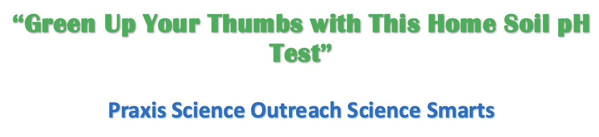 ICYMI: The latest Praxis 'Science Smarts' column in the Medicine Hat News (May 31): 

“Green Up Your Thumbs with This Home Soil pH Test”

praxissciencesmarts.wordpress.com/2025/05/31/pra…

Some epipHany science!

#MedHat #STEM #SciChat #KidScience #FamilyScience