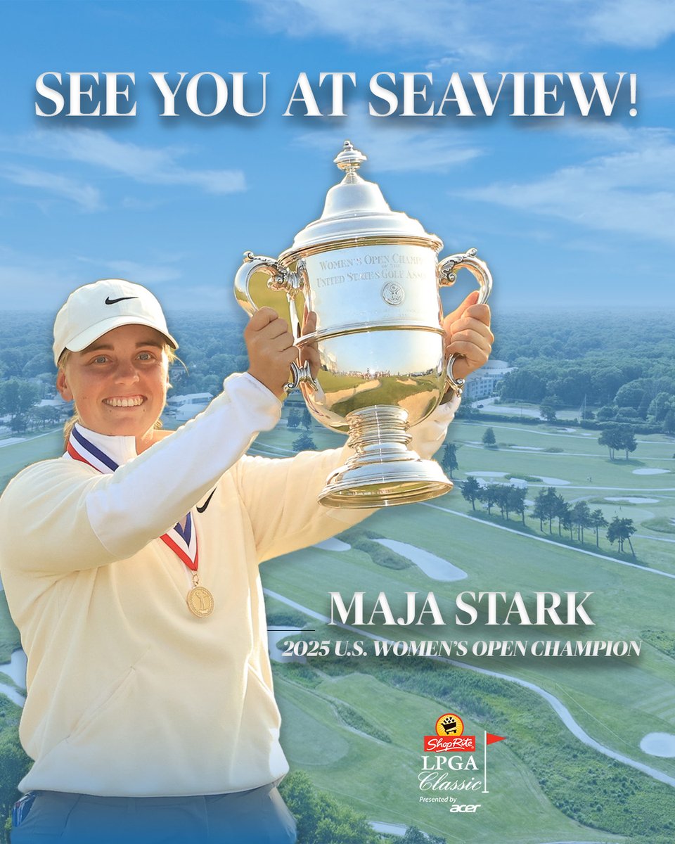 Congratulations to the 2025 US Women's Open champion Maja Stark! We'll see you at Seaview for the ShopRite LPGA Classic 🏆🏌️‍♀️

#ShoreTradition #ShopRiteLPGA