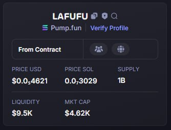 Shibainusolaba's tweet photo. #Lafufu🚀

DONE 4.6K  - 73K
X15
10 things I wish your bet has many players and wins, lots of profit. Good luck DEV

CA: HXCzb4SkaCnj9mcprexoM61CUWusZRAuHWNmyVBNpump

TG: https://t.co/2V7zxDUFHt https://t.co/B3NjzZN328