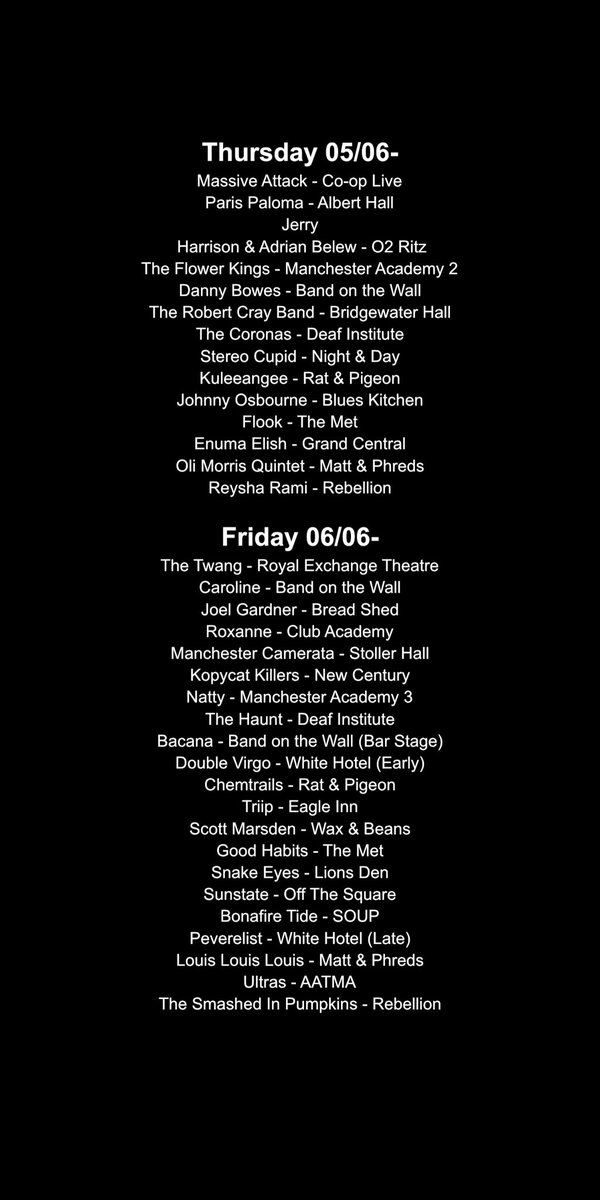 Manchester Gigs tweet media