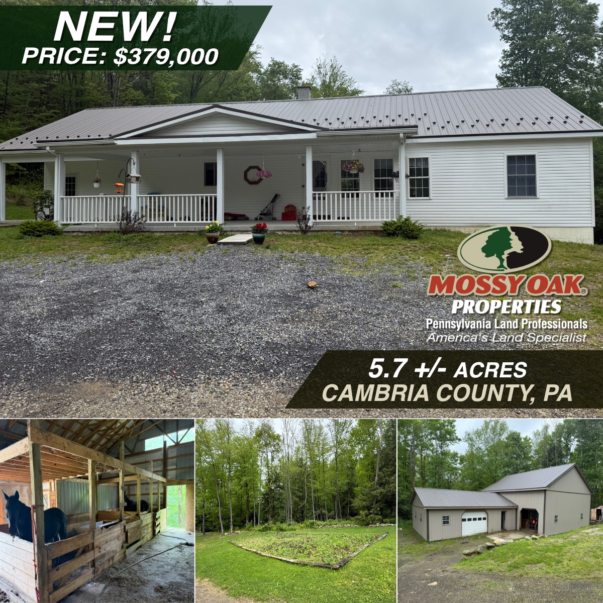 MossyOakPA's tweet photo. JUST LISTED! 
Charming Country Home on 5.7 +/- Acres with Barn and Garage – Close to Ghost Town Trail.  🏡
Click the link to learn more 👇

🔗https://t.co/1zZTt16n6M

Mossy Oak Properties Pennsylvania Land Professionals
(724) 678-1232
https://t.co/Y6FC28iqrE

#mossyoakproperties #findyourfavoriteplace #paland #parealestate #cambriacountypa