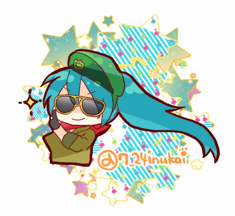 【#犬飼さんの毎日ミニキャラ】 「初音ミクぐらふぃコレクション謎の音楽すい星」( の3rdアニバーサリーを【個人的に】お祝いしていた時のイラストのミニキャラです。 #ミクコレありがとう! ▼Pixivの一枚絵