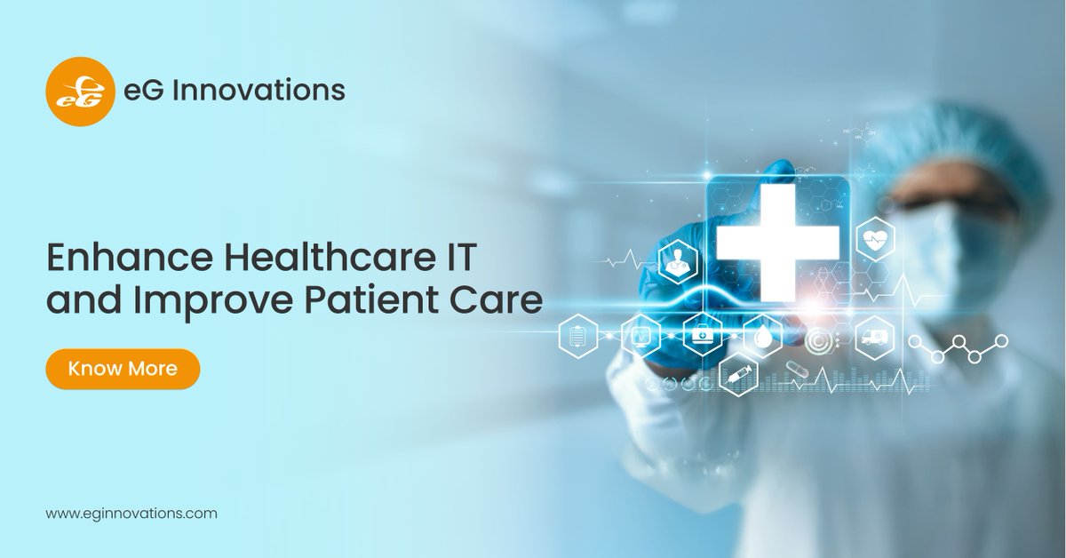 eGInnovations's tweet image. Enhance Healthcare IT & Patient Care with eG Enterprise!
Unified monitoring across all IT layers
Rapid issue resolution with AIOps
Significant cost savings
Support for remote clinics & telehealth
Learn more: hubs.li/Q03q8LxV0
#HealthcareIT #eGEnterprise #DigitalHealth