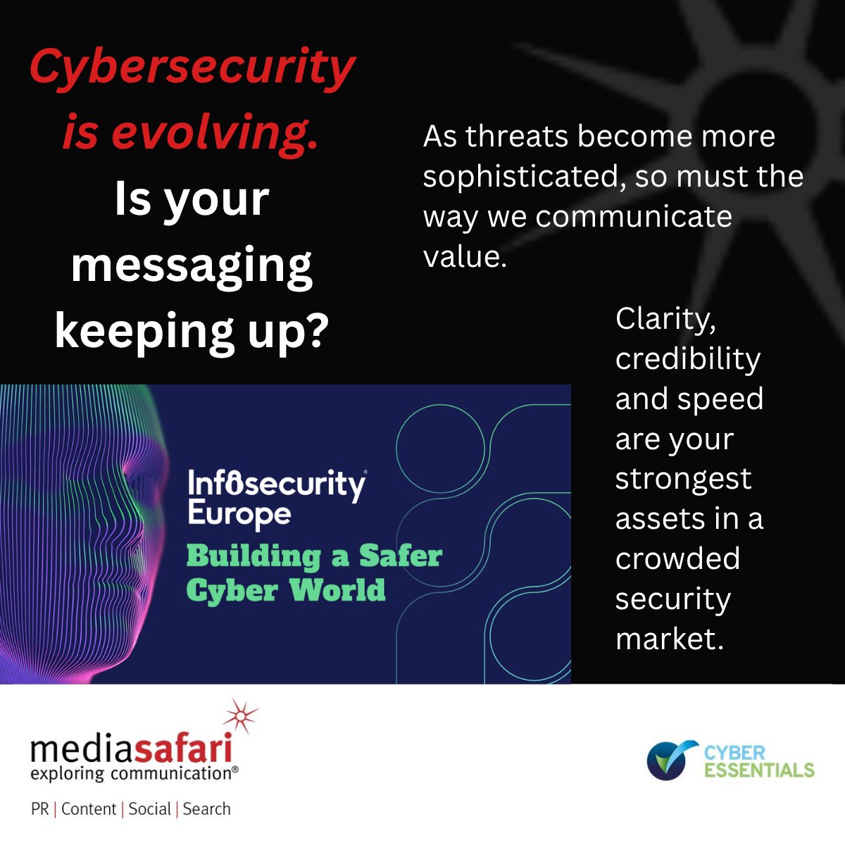 🔐 #Cybersecurity is evolving. Is your messaging keeping up?
We’re visiting #Infosec2025 to connect with the innovators shaping the future of security. Let’s talk strategy, storytelling &amp; how to stand out.
#infosecurityeurope #b2bmarketing #techPR