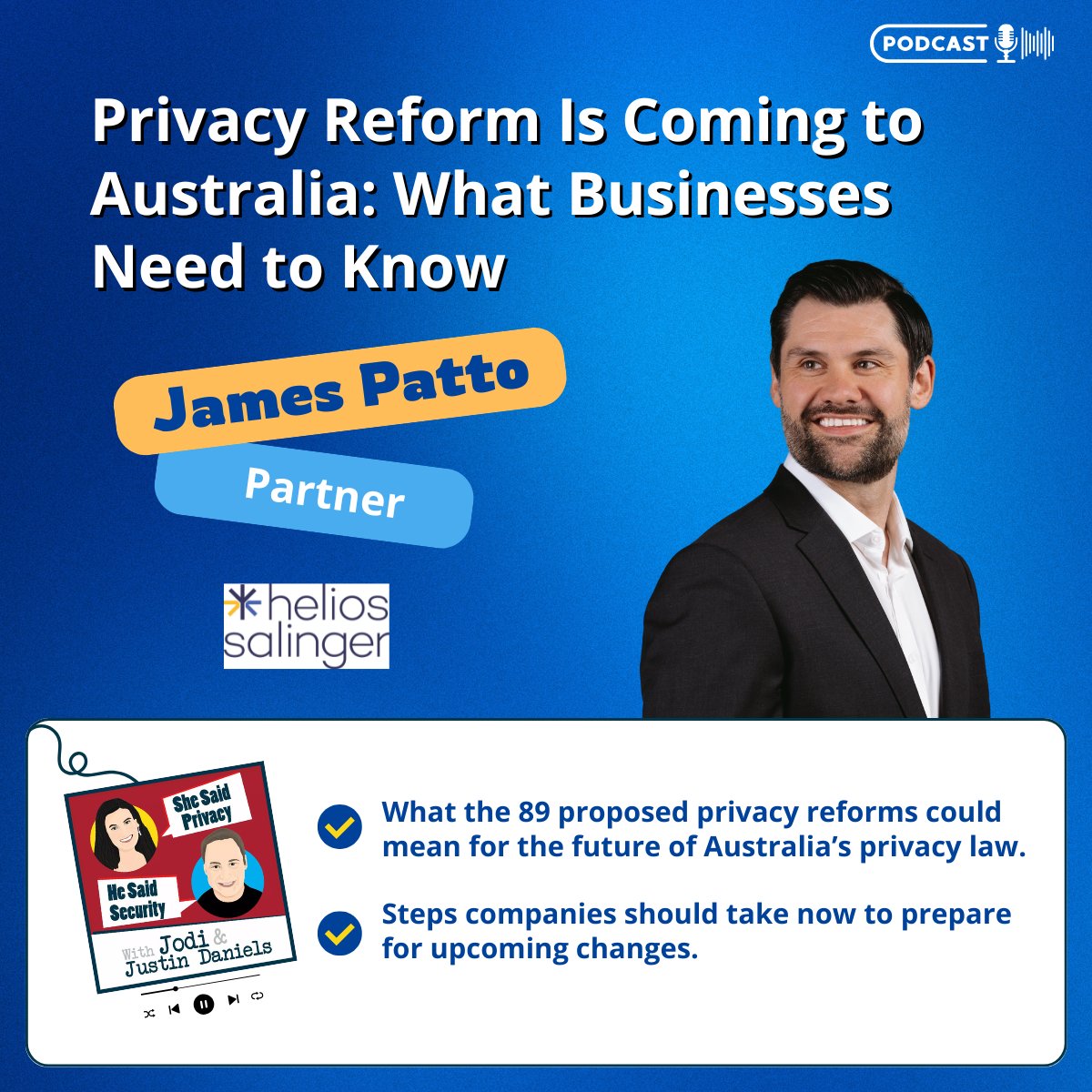 Red Clover Advisors (@redcloveradvsrs) on Twitter photo Australia’s privacy law is on the brink of major change.
Join <a href="/Baker_Donelson/">Baker Donelson</a>'s Justin Daniels & our Jodi Daniels as they chat with James Patto, Partner at Helios Salinger, about the current state and future of Australia’s privacy law.
Listen here:
hubs.li/Q03p-vmd0 Australia’s privacy law is on the brink of major change.
Join <a href="/Baker_Donelson/">Baker Donelson</a>'s Justin Daniels & our Jodi Daniels as they chat with James Patto, Partner at Helios Salinger, about the current state and future of Australia’s privacy law.
Listen here:
hubs.li/Q03p-vmd0