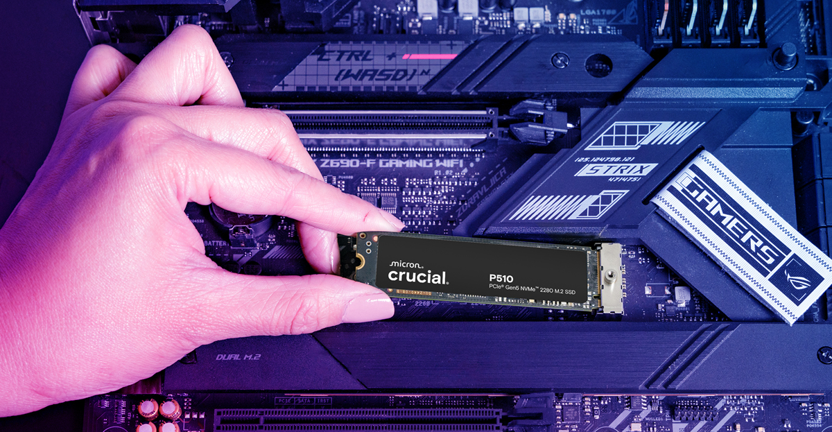 Your new storage upgrade is here with the Crucial P510 Gen5 SSD.

⚡️ Read/write speeds up to 11,000/9,500MB/s
🤏 Shorter load times and enhanced system responsiveness
🔥 Available in 1-2TB capacities for both heatsink and non-heatsink models

Check it out ➡️