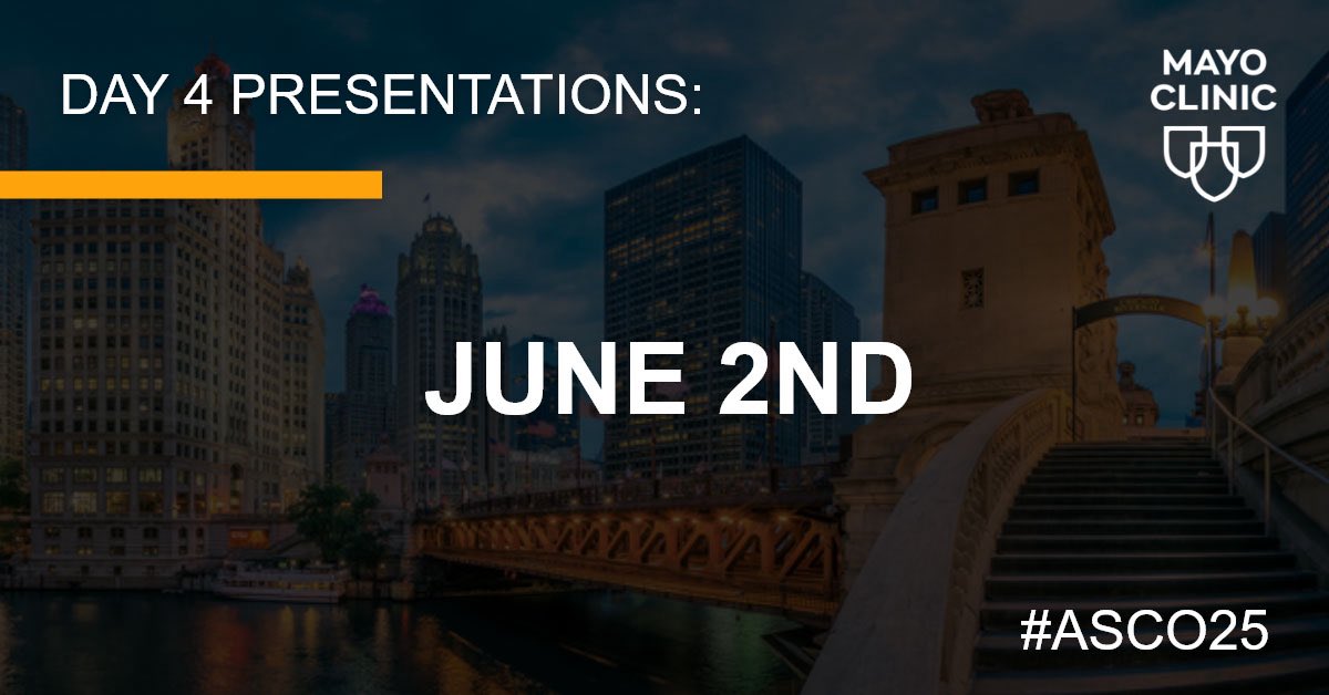 Mayo Clinic Comprehensive Cancer Center (@mayocancercare) on Twitter photo Today's featured #ASCO25 <a href="/MayoClinic/">Mayo Clinic</a>-led sessions: Today's featured #ASCO25 <a href="/MayoClinic/">Mayo Clinic</a>-led sessions:
