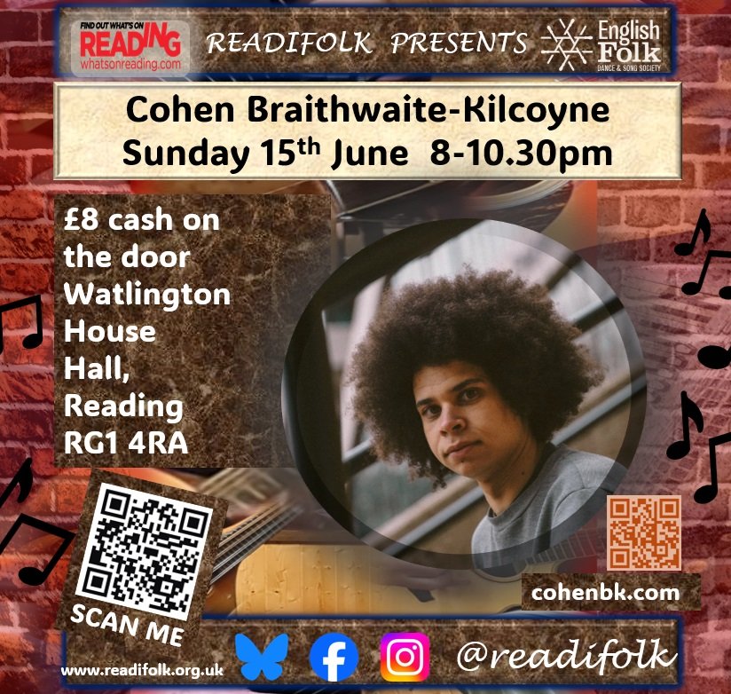 Our next guest at the club is Cohen Braithwaite-Kilcoyne. NOT TO BE MISSED!
Put 15th June in your calendar!
#LiveMusic #FolkMusic #TheDing
<a href="/RDGWhatsOn/">What's On Reading</a> <a href="/acespacenewbury/">AceSpace Newbury</a>