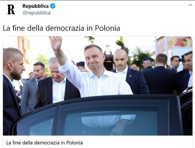Tell me if you've heard this one before: The conservative won last night's election in Poland, so now liberals are screaming that it's THE END OF DEMOCRACY.