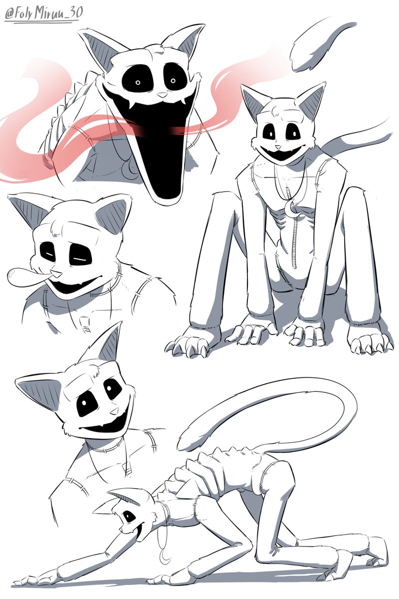 FolyMiruu_30's tweet image. Doodle with Knitty (@/fnafdoodle) and the cat himself
#smillingcritters #catnap