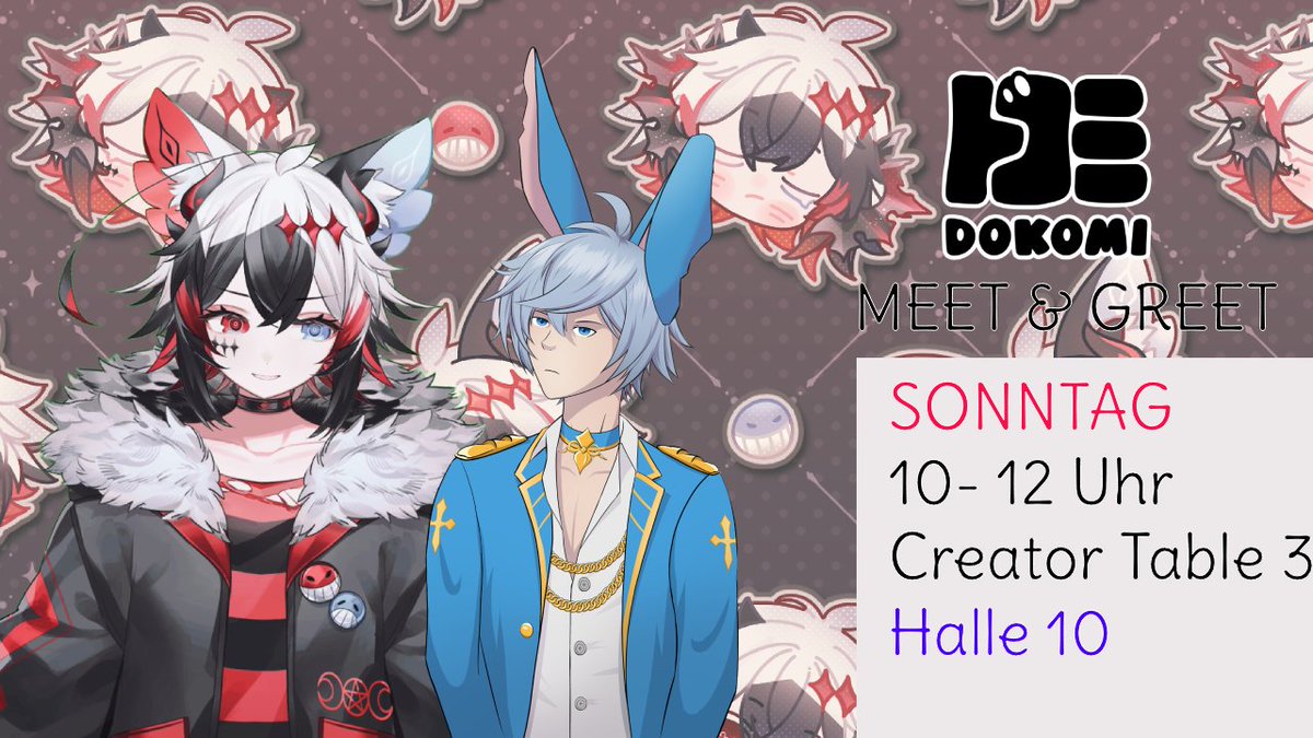CIEL🌹🐉✨ DIGITALE (@lucielacaelum) on Twitter photo 🔥 DOKOMI MEET & GREET TABLE 🔥
Mit <a href="/EpicRabbit65132/">EpicRabbit</a>
Was haben ein Hase und ein Gremlin gemeinsam? RICHTIG SIE TEILEN SICH EIN TISCH! Schaut doch super gerne bei uns beiden vorbei, wir freuen uns! 😈 🔥 DOKOMI MEET & GREET TABLE 🔥
Mit <a href="/EpicRabbit65132/">EpicRabbit</a>
Was haben ein Hase und ein Gremlin gemeinsam? RICHTIG SIE TEILEN SICH EIN TISCH! Schaut doch super gerne bei uns beiden vorbei, wir freuen uns! 😈