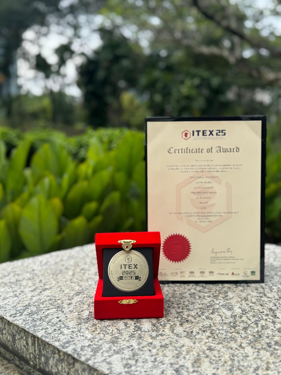 shahadojay's tweet image. من قلب #ITEX25 ... حققنا الذهب!🥇
السعودي طموحه عنان السماء وإنجازاتنا تتحدث عنا.

بحمدالله، ميدالية ذهبية في منافسة عالمية في مجال الطاقة والاستدامة.
فخوره بتمثيل المملكة العربية السعودية ورفع رايتها في هذا المحفل العالمي 🌏🇸🇦
#ITEX2025 
#ايتكس2025