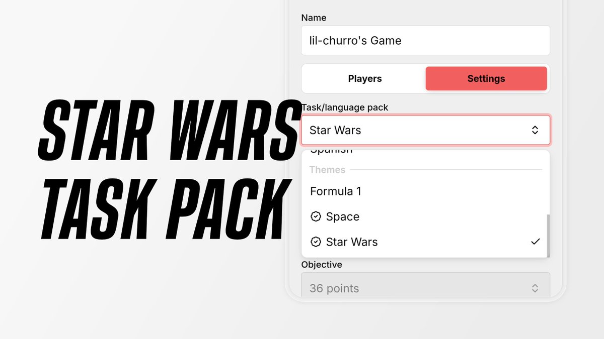 gotcha_to's tweet photo. Another day, another new task pack theme! You can now play Gotcha with all your Star Wars loving friends!
#playgotcha https://t.co/8aEy1wrSmb