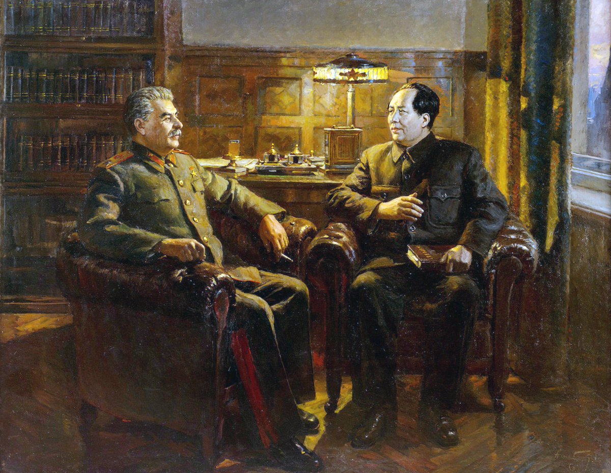 sovietvisuals's tweet photo. "The Great Friendship" painting by Dmitry Nalbandyan, 1950. https://t.co/DVbWgxMS5U