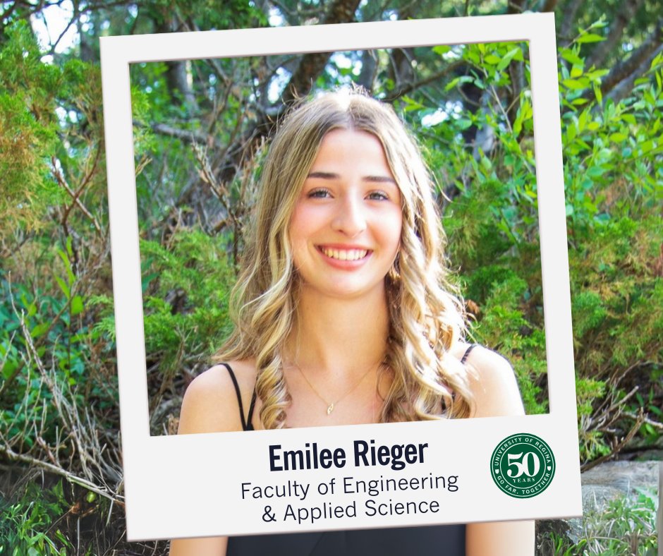 Meet Emilee Rieger—one of our 2025–26 Chancellor’s Scholars! 🎓

An athlete, tutor, and community volunteer, Emilee is enrolling in Engineering at #UofRegina this fall.

Congrats, Emilee! We’re so proud to welcome you to campus! 💚💛

#UofRChancellorsScholars #GoFarUofR