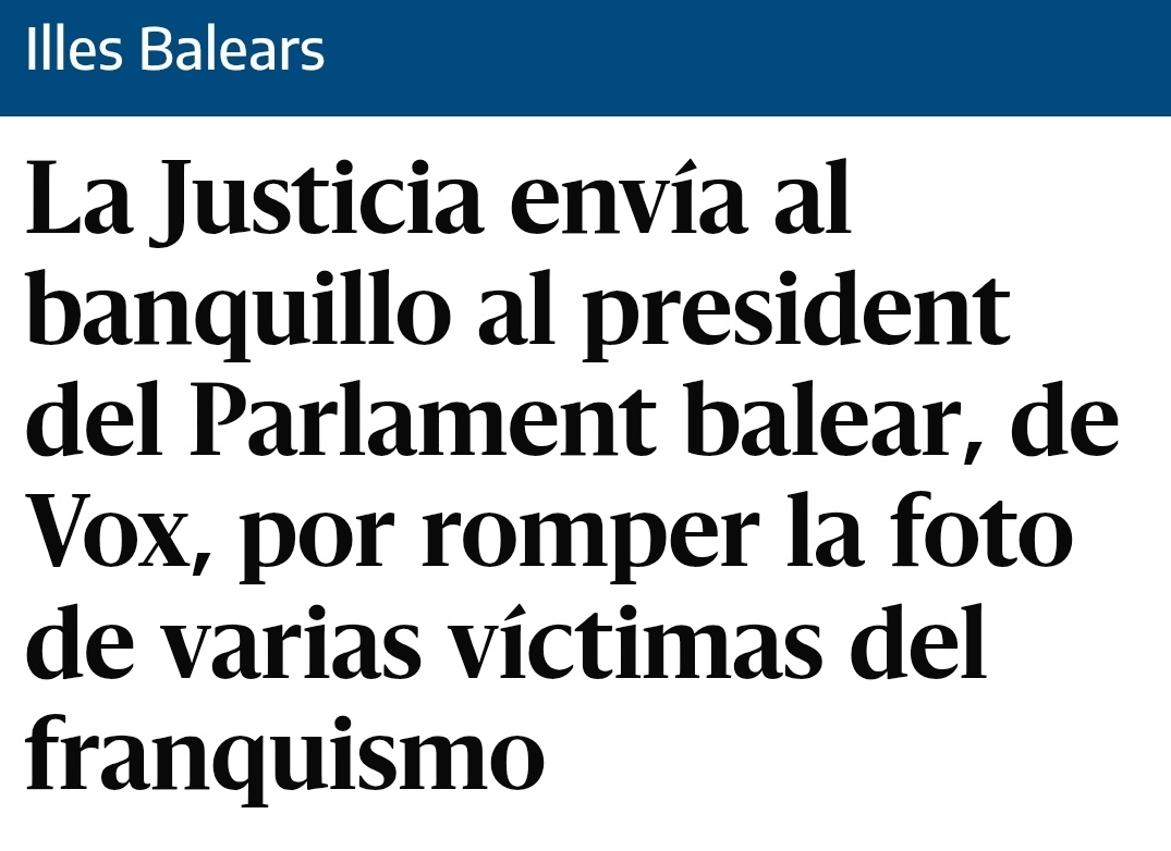 Enrique Santiago (@enriquesantiago) on Twitter photo Le Senne irá a juicio, acusado de un delito de odio por despreciar a "les Roges del Molinar", que fueron torturadas, violadas y asesinadas por las hordas falangistas.
Gracias a <a href="/AinaDiazV/">🔻Aina Díaz ⚖️</a> por su excelente trabajo como abogada de la acusación ejercida por <a href="/elpce/">Partido Comunista de España 🇵🇸</a>. Le Senne irá a juicio, acusado de un delito de odio por despreciar a "les Roges del Molinar", que fueron torturadas, violadas y asesinadas por las hordas falangistas.
Gracias a <a href="/AinaDiazV/">🔻Aina Díaz ⚖️</a> por su excelente trabajo como abogada de la acusación ejercida por <a href="/elpce/">Partido Comunista de España 🇵🇸</a>.