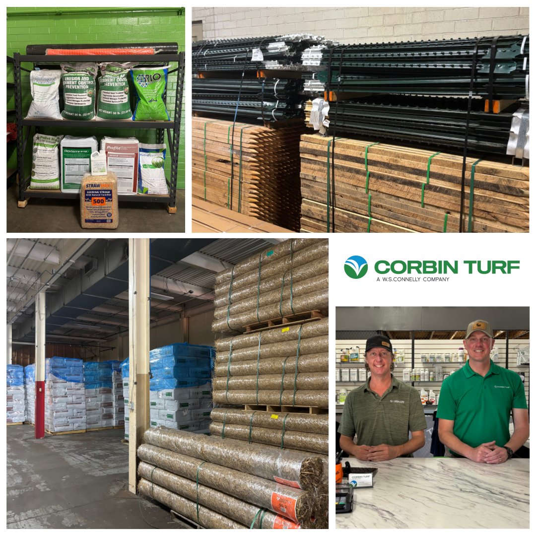 Corbin_Turf's tweet image. Deadlines don’t wait — and neither should you. Corbin Turf has the erosion control products you need: Straw & Coir Blankets, Silt Fencing, Hydroseeding Supplies, & more. Call your rep or stop by!
#CorbinTurf #ErosionControl #ContractorTools #SitePrep #BuiltForTheField