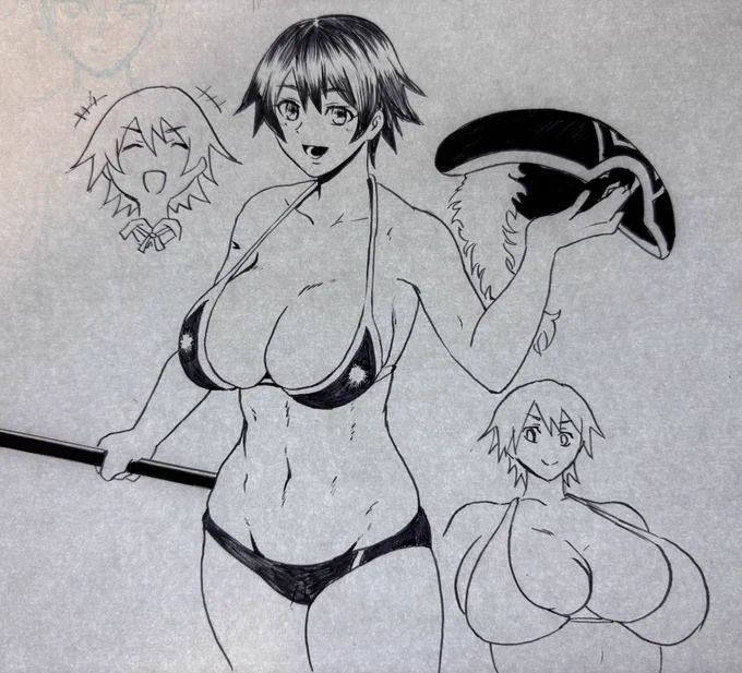 ザガン アナログで描くの楽しいよ〜〜〜修正できないけど…… 