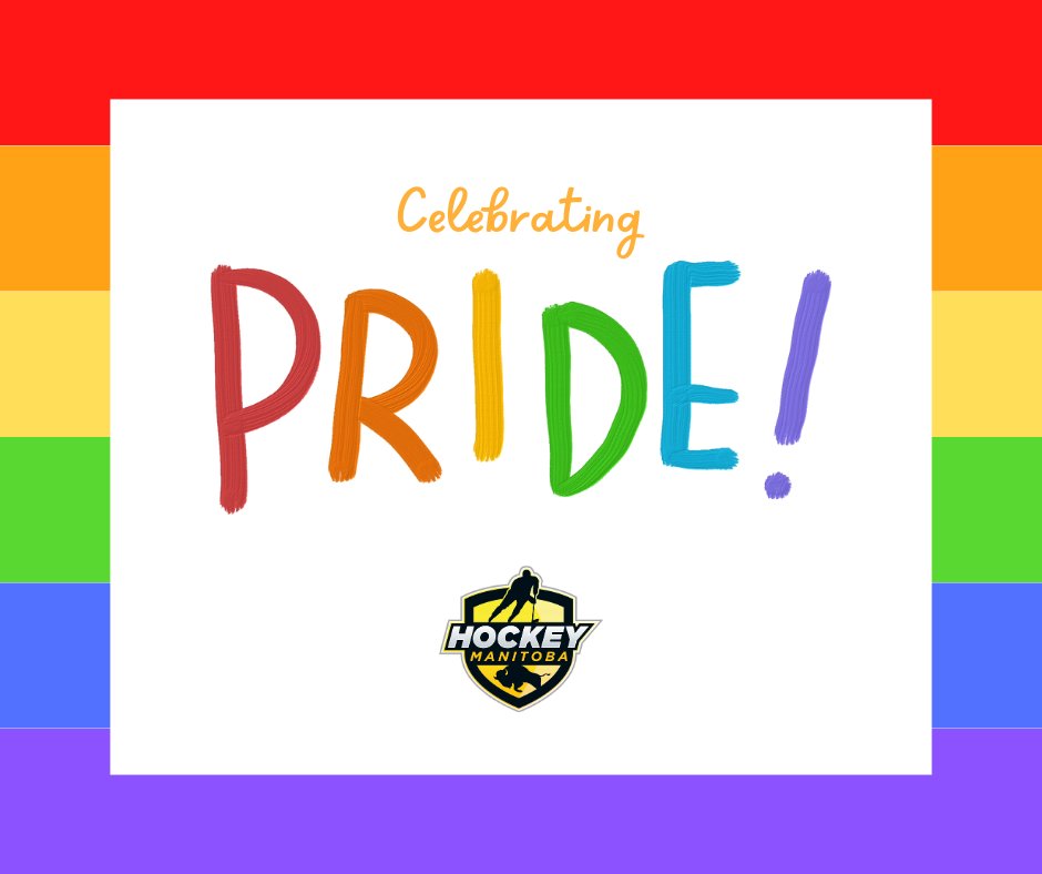 🏳️‍🌈Happy Pride Month! 🌈 

This month, Hockey Manitoba celebrates the 2SLGBTQ+ community and the importance of inclusion, acceptance, and being true to who you are!