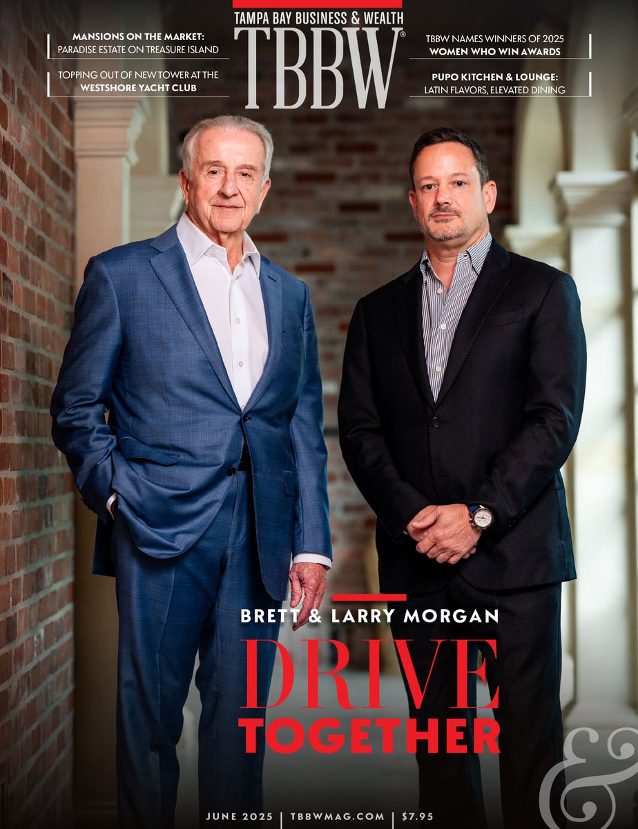 TBBWMagazine's tweet image. Brett and Larry Morgan steer Morgan Auto Group to success—and their story headlines our Father’s Day issue.
Read more: bit.ly/4kho7Hr
#FathersDay #MorganAutoGroup #TBBW @MorganAutoGroup @brettamtpa