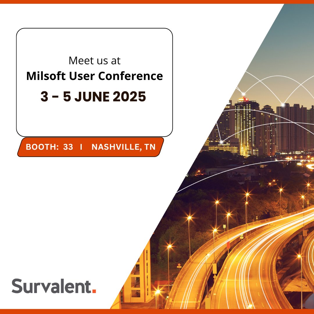 #Milsoft2025 is next week! Stop by booth 33 to explore Survalent SCADA, DMS, Synergy DERMS &amp; Themis AI.
Book a meeting: bit.ly/2025milsoft 
#GridReliability #ThemisAI