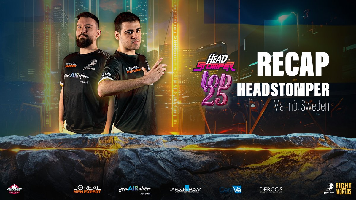 🇸🇪 Headstomper - Sweden

Στο Tekken tournament των 160+ παικτών, <a href="/Kwstakyss/">Kwstakis</a> &amp; <a href="/FGC_Nivek/">Nivek 👻</a> πάλεψαν με τους καλύτερους και κατέκτησαν την 25η θέση!
Recharge &amp; reset μέχρι το επόμενο challenge!

Powered by:
#MenExpert | #genairationaegean | #LaRochePosay | #CeraVe | ⁠#Dercos