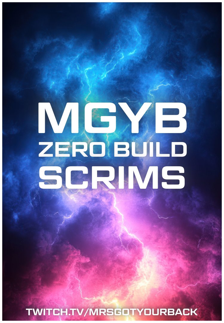 TONIGHT 🚨🚨🚨
MGYB ZB DUOS CUSTOMS | $20 A WIN
Live on twitch.tv/mrsgotyourback

➡️ Monday 2nd June
➡️ 6.30pm BST
➡️ Zero Build Tournament Settings
➡️ $20 a win per team

Discord:  discord.gg/mbgPRTgb