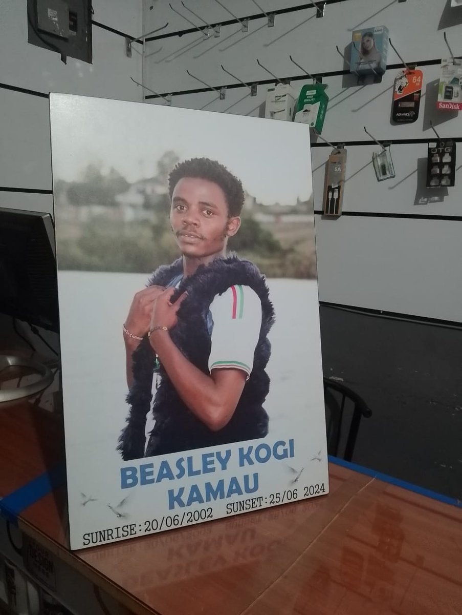 Dear Kenyans,

I am Beasley Kogi Kamau. Remember me?

I was assassinated by William Ruto's murderous regime on the 25th of June 2024.

I was only asking to be heard.

Dear Kenyans, do not back down. 

Do not be distracted by tribal narratives.

Fight for your country.