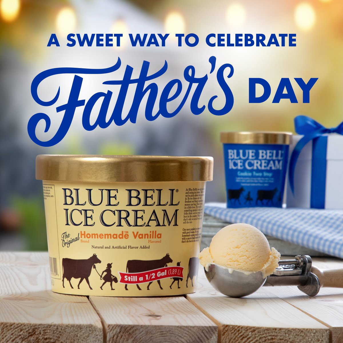 Surprise Dad this Father’s Day with a Blue Bell Ice Cream gift pack! Choose from a variety of flavors to customize a present he will love. Shipped straight to his door! Order now to guarantee delivery in time for the special day. ordericecream.bluebell.com