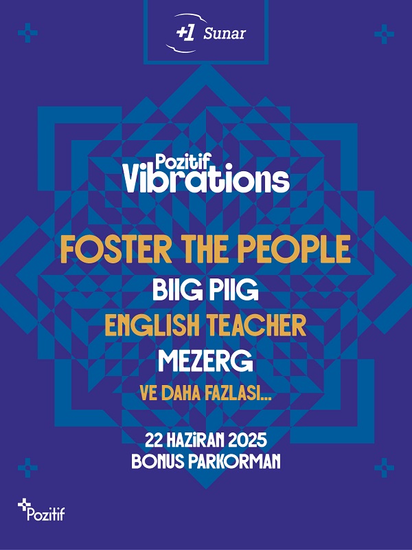 Pozitif Vibrations serisinin ilk buluşması 22 Haziran’da Foster the People, Biig Piig ve Mezerg’in yanı sıra This Could Be Texas isimli albümleriyle büyük yankı uyandıran English Teacher’ı da Bonus Parkorman’da ağırlayacak.
tinyurl.com/yc7y3mtf