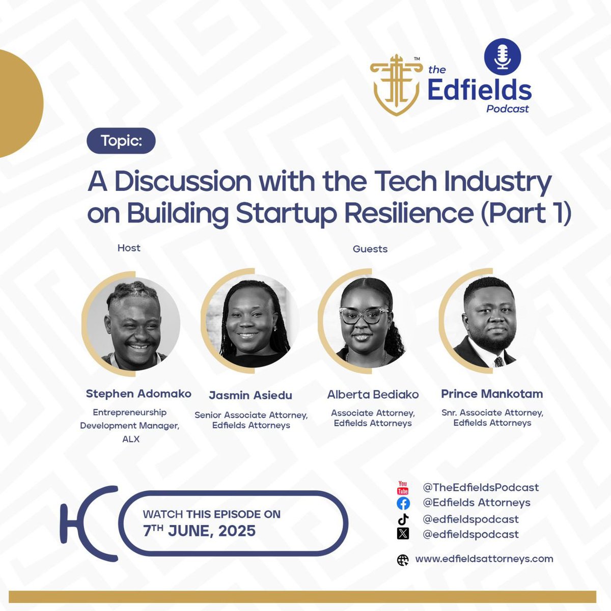 We had an insightful conversation with our friends at ALX on building startups in Ghana. We delved into what you need to know when registering your business and staying compliant with the laws of Ghana. 

Join us on Saturday, 7th June 2025 for the release of this episode!
