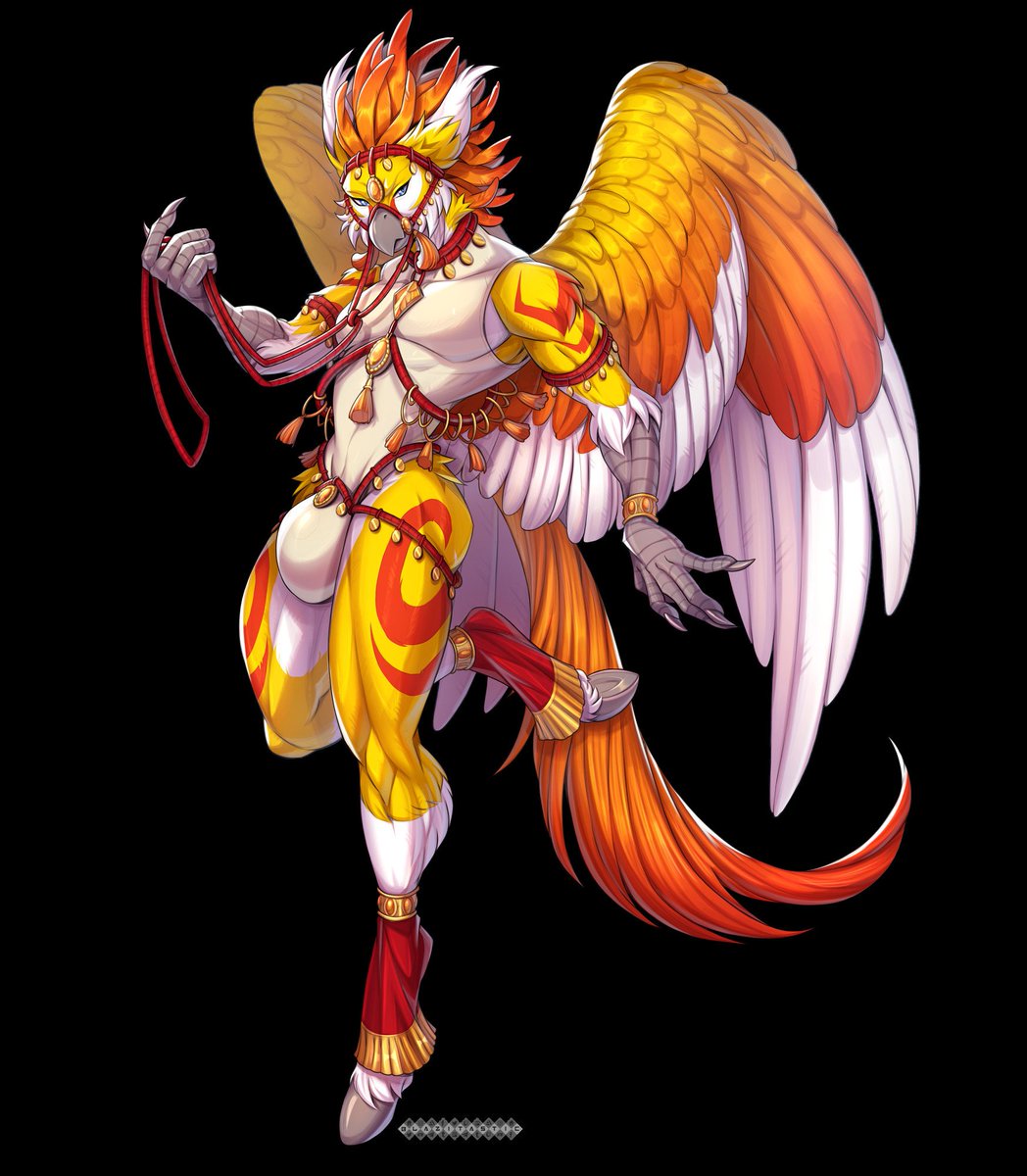 Blazitastic's tweet photo. Fullbody commission made for Daybreak some months ago!

  #anthro #gryphon #hippogriff #commission #art #artwork #celshading #furry #fursona #bird https://t.co/vChLELqh5Q