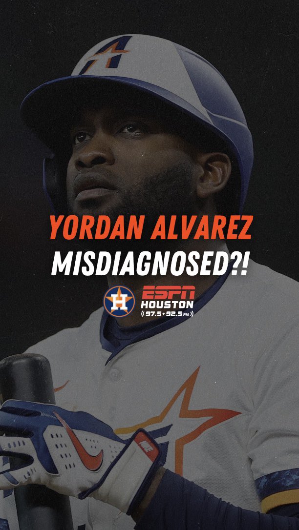 espn975's tweet photo. Yordan Alvarez Injury MISDIAGNOSED?! What’s Going On with the Astros’ Medical Staff? ⚾️🧐
@LanceZierlein @johngranato @DELv2
#HoustonAstros #YordanAlvarez #KyleTucker #MLBInjuries #AstrosNews #MLB2025 #AstrosFans #BaseballTalk #InjuryReport #AstrosUpdate #HoustonSports https://t.co/K80IgUrZKd