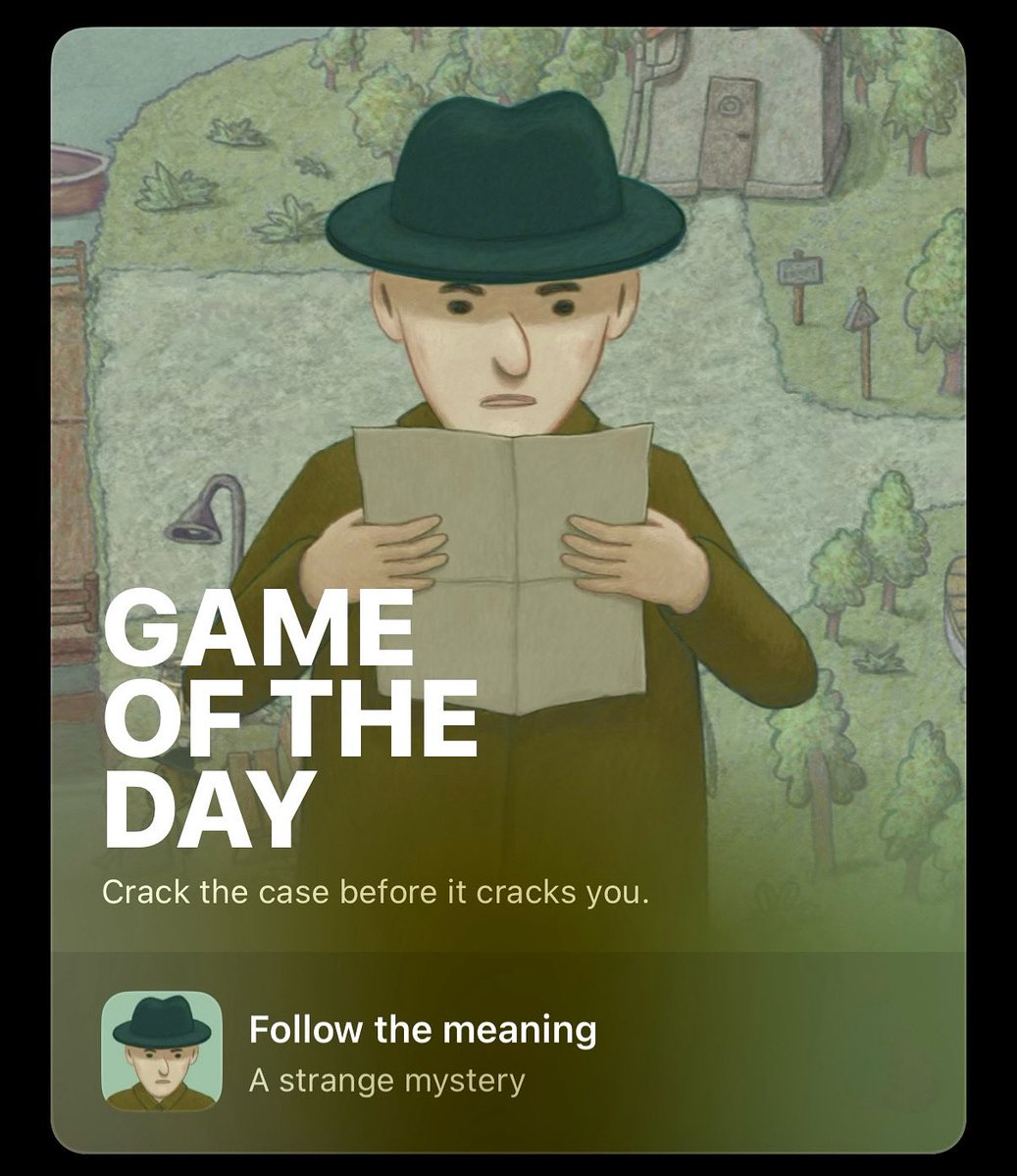 Second Maze 🕵🏼 Follow the meaning is OUT NOW 📲 (@second_maze) on Twitter photo 🕵️ <a href="/hiking_mind/">HiKing Mind 🕵️ Follow the meaning 📲</a>’s Follow the meaning is Game of the Day on the App Store! 🎉
Thank you for featuring Paul Trilby's adventure <a href="/AppStoreGames/">App Store Games</a>! 👁️
📰 apps.apple.com/story/id180673… 🕵️ <a href="/hiking_mind/">HiKing Mind 🕵️ Follow the meaning 📲</a>’s Follow the meaning is Game of the Day on the App Store! 🎉
Thank you for featuring Paul Trilby's adventure <a href="/AppStoreGames/">App Store Games</a>! 👁️
📰 apps.apple.com/story/id180673…