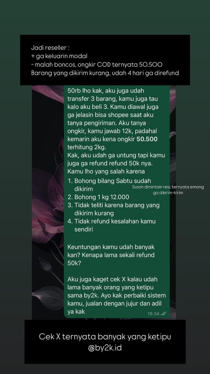 hadicroh's tweet photo. ‼️ACC THRIFT SCAM‼️
https://t.co/Z6E7Q49uRV
Tergiur karena dia open reseller. Udah tau aku beli 3, yang dikirim cuma 2. Sampe sekarang ga di refund. Acc ig ga bisa ditag. Ati ati deh‼️ https://t.co/CPQzLi1Izp