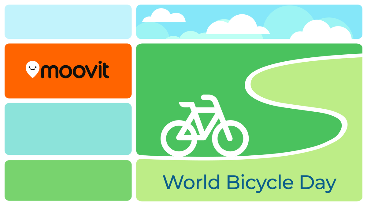 Happy #WorldBicycleDay!

At Moovit, we help you combine cycling + transit for a greener, smoother ride. 🌱💪

Let’s move smarter, one pedal at a time.